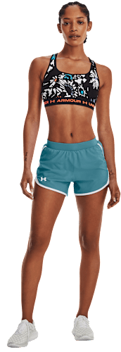SIZE LARGE Under Armour Fly-By 2.0 Shorts for Ladies - Glacier Blue/White -