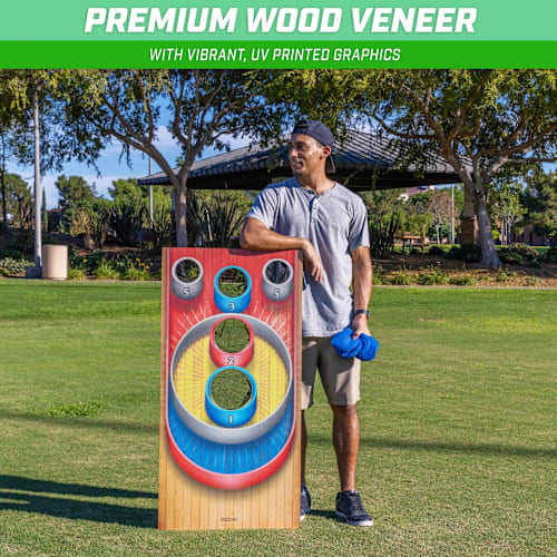Size 4'H x 2'W GoSports Wood 4' Carnival Arcade Bean Bag Toss
