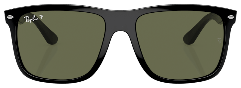 Ray-Ban Boyfriend Two RB4547 Glass Polarized Sunglasses - Black/Green Classic - X-Large