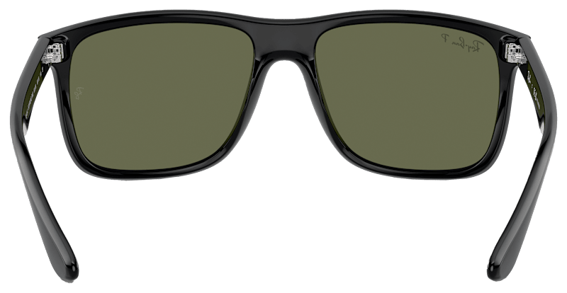 Ray-Ban Boyfriend Two RB4547 Glass Polarized Sunglasses - Black/Green Classic - X-Large