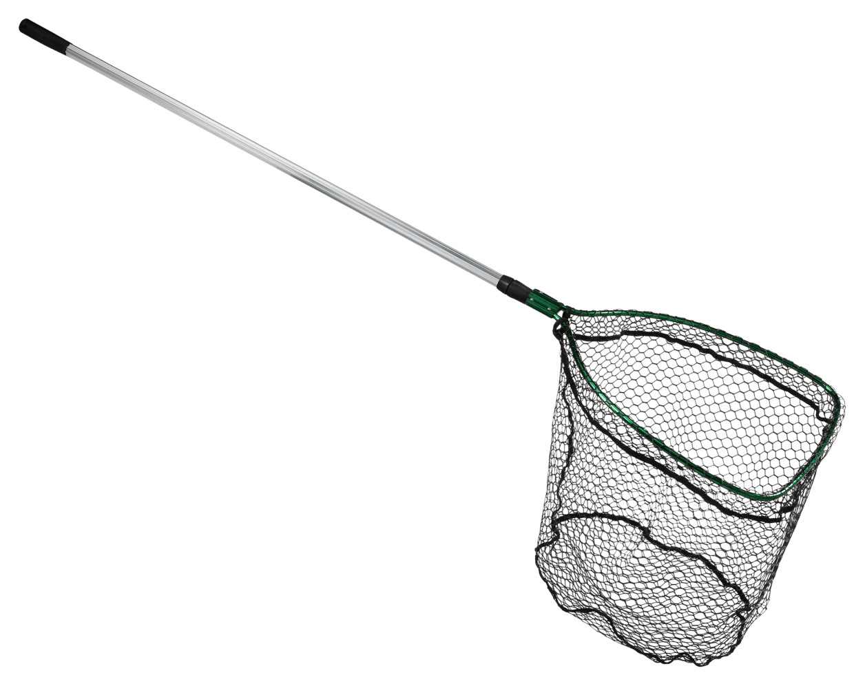A fishing net, with a rod attatched to it.