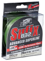 SUFIX Advanced Superline Braid, Lo-Visibility Green, 20 lb, 150 yds.