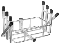 fish-n-mate 6 holder rod rack receiver mount Fish N Mate by Anglers Mount to a 5.1cm receiver hitch by using receiver adapters #327 or #563 sold separately. Extreme Max 3005.4275 Aluminum Pivoting