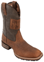 Men's Hybrid Patriot Waterproof Western Boots in Distressed Brown, Size:  8.5 D / Medium by Ariat