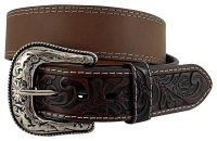 RedHead Ranch Tooled Double-Stitch Leather Belt | Bass Pro Shops