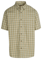 アットラスト　BUTTON DOWN CHECK SHIRT 16 RedHead Wrinkle-Free Plaid Short-Sleeve Button-Down Shirt