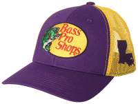 Bass Pro Shops Woodcut Logo and Louisiana Patch Snapback Cap