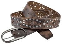 Natural Reflections Floral Cutout Studded Leather Belt for Ladies Bass Pro Shops