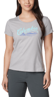 Columbia Women's Daisy Days Short Sleeve Graphic Tee | Soft Cotton Blend Active Fit T-Shirt, White/Happier Outdoors
