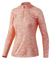 Huk Women's Icon X Hoodie UPF 50+ Long-Sleeve Fishing Shirt, Hot Pink, Small