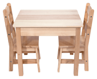 Melissa & doug solid best sale wood table & chairs