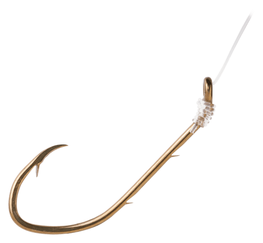 Eagle Claw Pro-V Bend Snelled Baitholder Hook