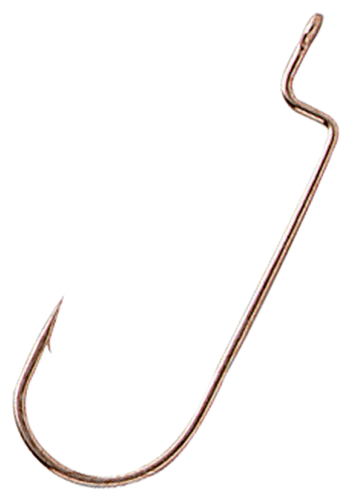 Gamakatsu 54412-25 2/0 Bronze Offset Shank Round Bend Worm Hooks