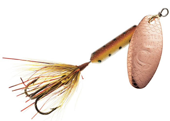 Yakima Worden's Original Rooster Tail Spinners Copper Tinsel Brown Trout