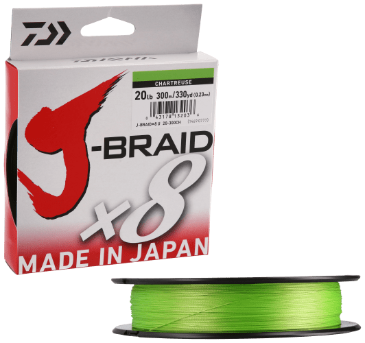 Daiwa Braided lines J-Braid Grand X8 Chartreuse - Braided lines -  FISHING-MART
