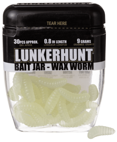 Lunkerhunt Bait Jar Wax Worm - Chartreuse
