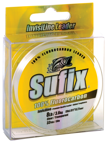 Sufix 100% Fluorocarbon Invisiline Leader - Clear
