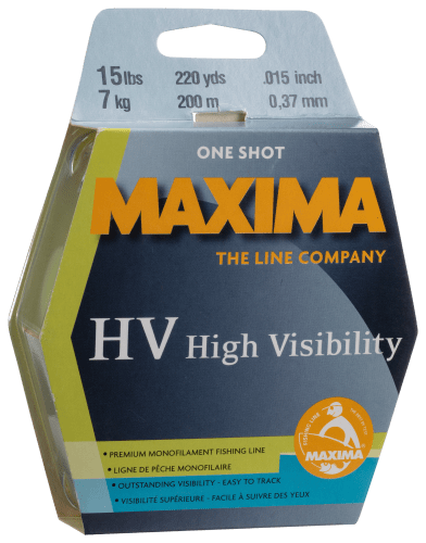 Maxima Fishing Line One Shot Spool, High Visibility Yellow