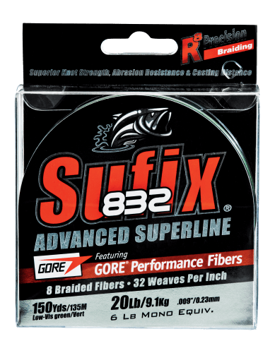 Sufix 832 Advanced Superline Braid - 30lb - Low-Vis Green - 600 yds