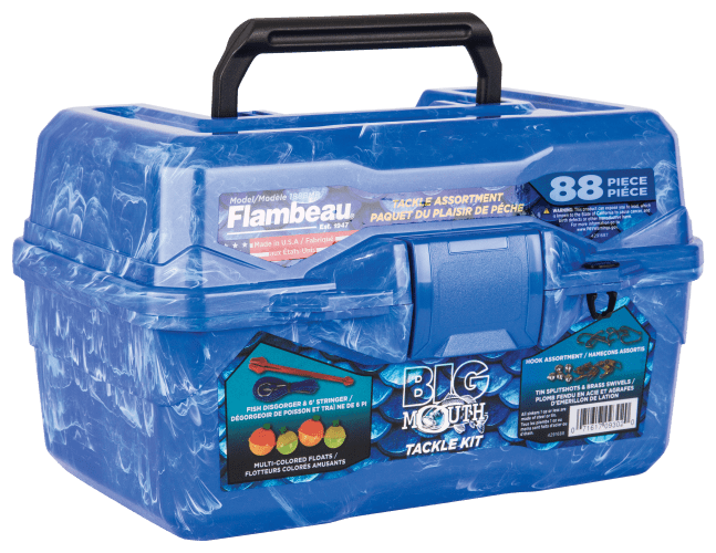 Flambeau 355bmr Big Mouth Tackle Box Blue Swirl 89 Piece Kit