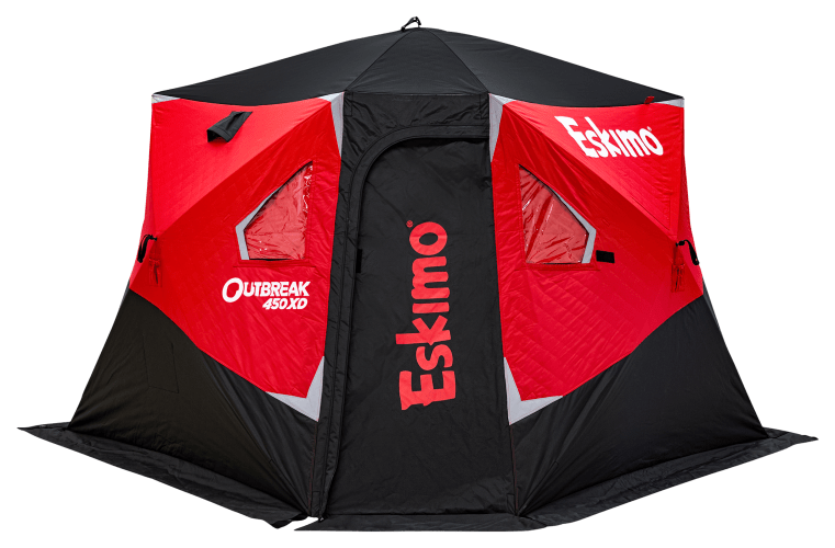 BEST Eskimo 3 Man Pop Up Ice Shelter Tent REVIEW!!! / Quickfish MUST BUY!!  