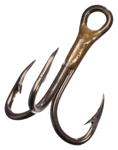 5 Eagle Claw Bronze 2x Treble Fish Fishing Hooks Size 2 374a 374