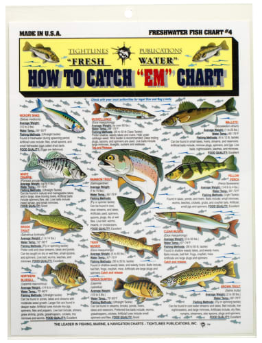 Tightline publications How to Catch Em Freshwater Chart #4 - 56791