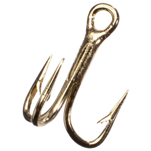 Eagle Claw Size 16 Gold 2x Treble Hook