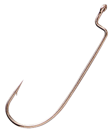 Gamakatsu Offset Shank Round Bend Worm Hook 4/0 Black
