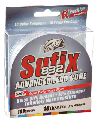 Sufix 832 Advanced Lead Core - 12lb - 10-Color Metered - 100 yds