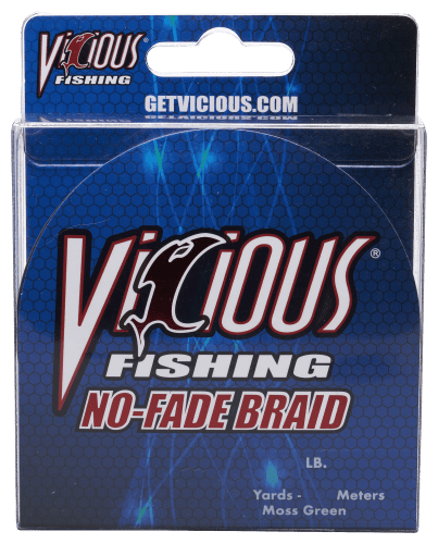 Vicious Fishing No-Fade Braid Fishing Line - Moss Green - 150 Yards - 10 lb.