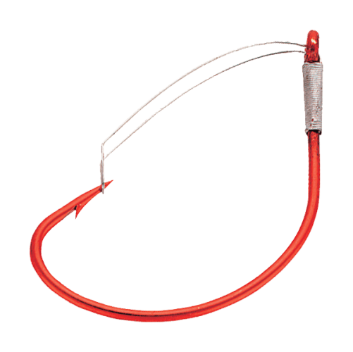 Mustad W37754R Ultra Point Weedless Wacky Worm Hooks - Red