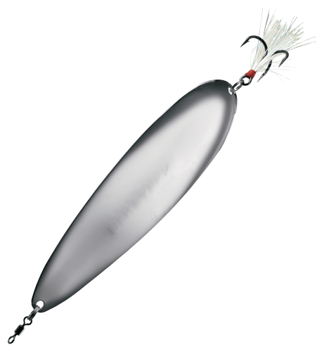 Nichols Lures Ben Parker Magnum Flutter Spoon, Silver Chrome