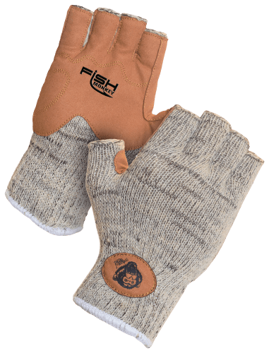 Fish Monkey Wooly Wool Half Finger Gloves