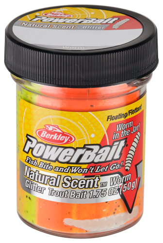 Berkley PowerBait Natural Glitter Trout Bait - Tequila Fire