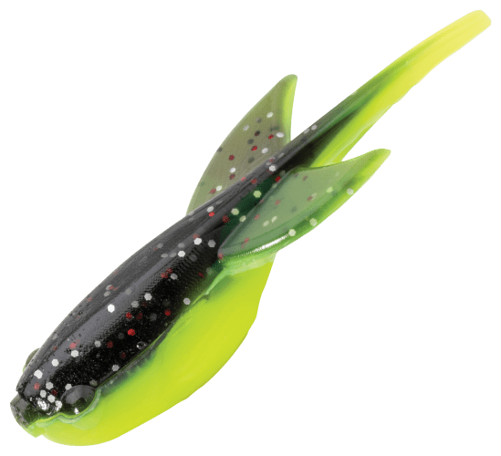 Mr. Crappie Sugar Glider Soft Plastic - 1.5 inch Junebug Chartreuse
