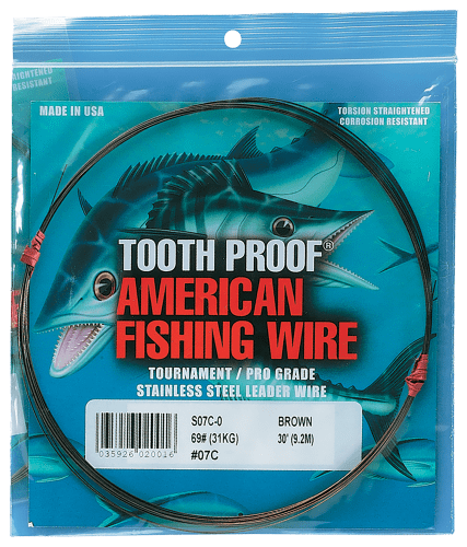 American Fishing Wire Stainless Steel Single-Strand Toothproof Leader Wire