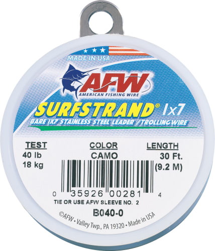 American Fishing Wire Surfstrand Bare 1x7 Stainless