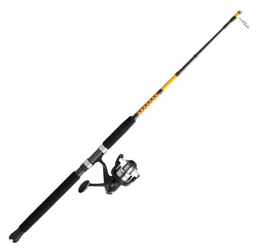 7 Ft. Fiberglass Fishing Rod & Spinning Reel Combo for Big Water Game  Fishing