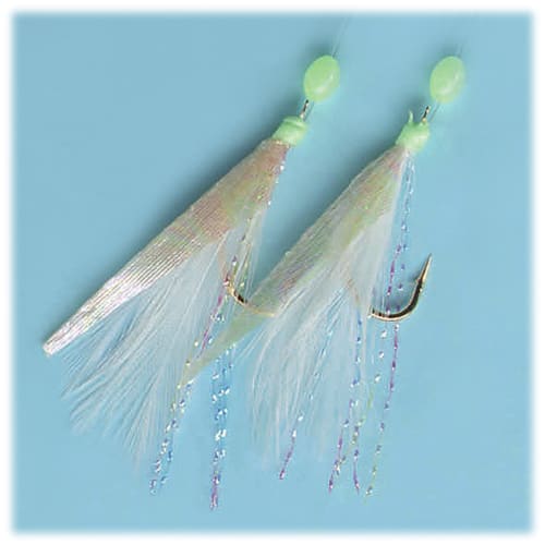 Offshore Angler Feather Skin Flash Sabiki Rigs with Fluorocarbon Leader