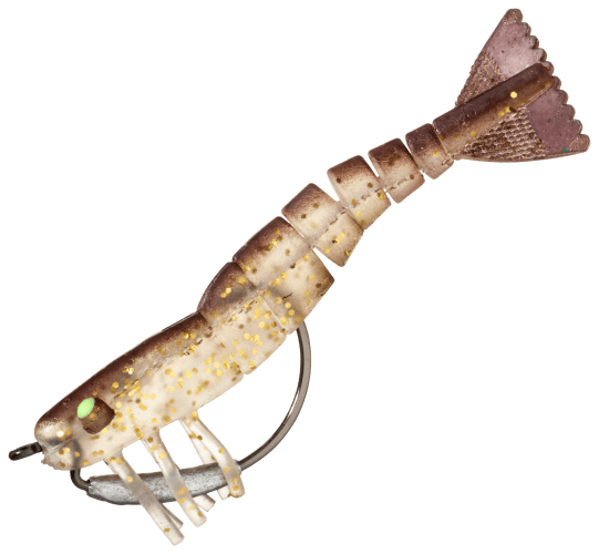 Egret 3.5 Vudu Weedless Shrimp Natural Brown