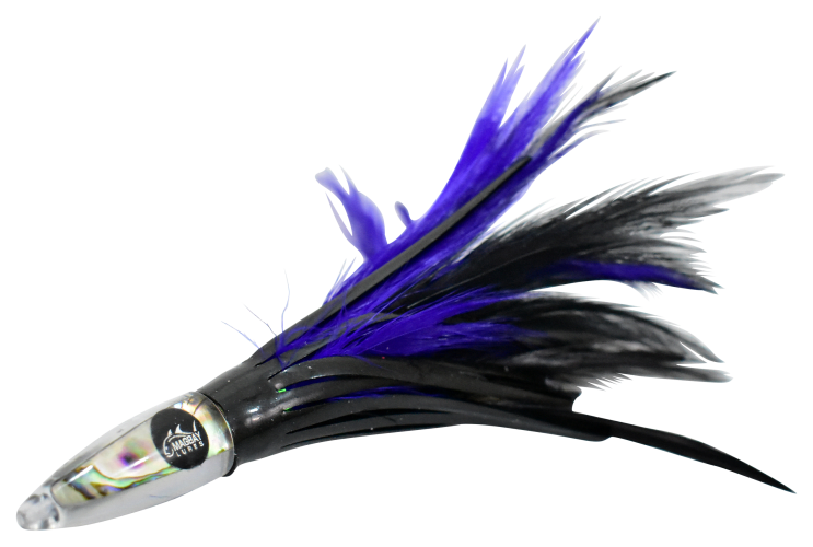 MagBay Lures Tuna Feather Purple Black 6 in.