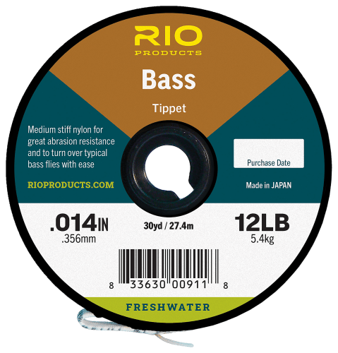 Rio Fly Fishing Tippet Bass Tippet 30yd 12Lb Fishing Tackle, Clear, Fishing  Line -  Canada