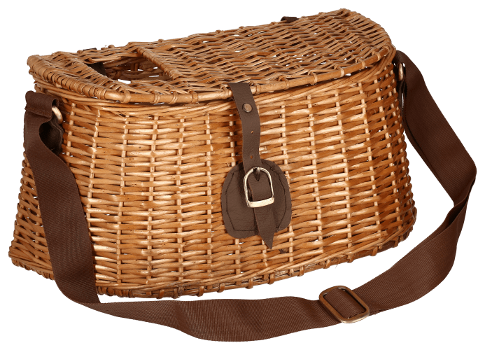 Wicker Basket Fishing Creel Trout Perch Cage Tackle Fisherman Box Outdoor  Classical Willow Trout Fishing Creel Basket