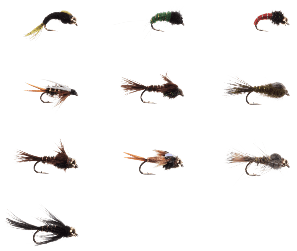 White River Fly Shop 10-Piece Classic Nymphs Fly Assortment