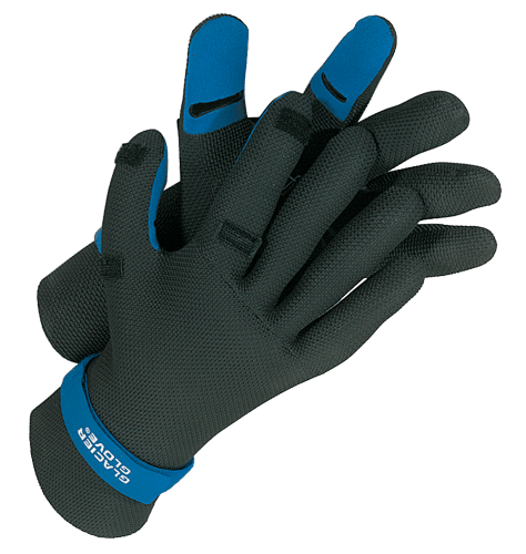 Glacier Pro Angler Glove, M, Black/blue