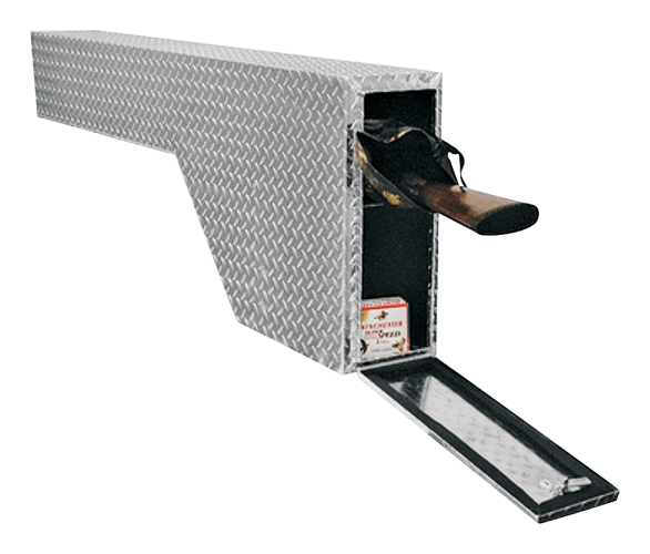 Truck fender tool box outlet