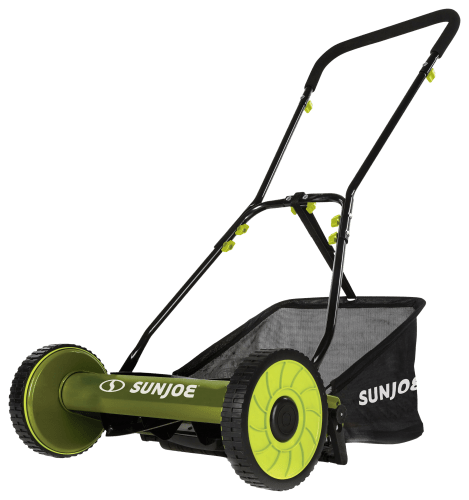 Sun Joe 18-inch Manual Reel Mower W/ Grass Catcher, 9-Position 