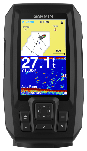 Garmin Striker Plus 4 Dual Beam Transducer Fish Finder GPS Combo