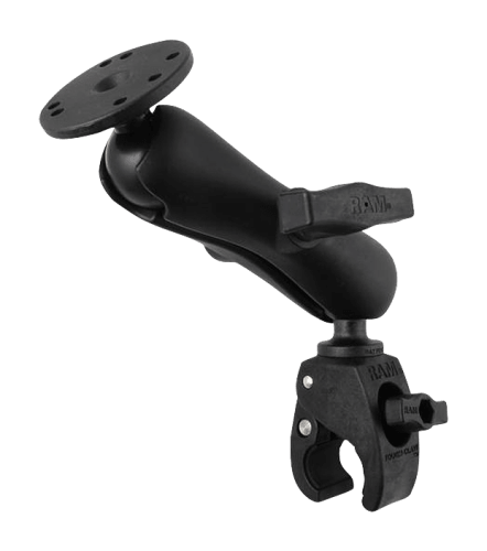 RAM® Tough-Claw™ Large Clamp Double Ball Mount with Round Plate – RAM Mounts